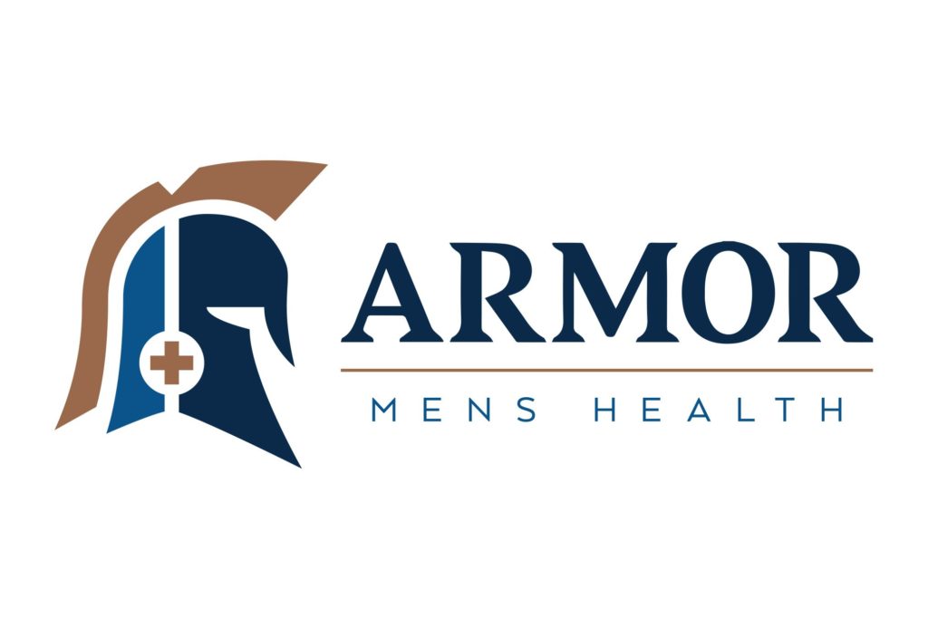 armor mens health logo design by left hand design in austin texas