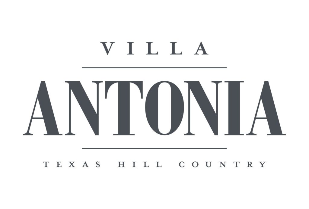 villa antonia wedding venue logo design by left hand design in austin texas beau morrow