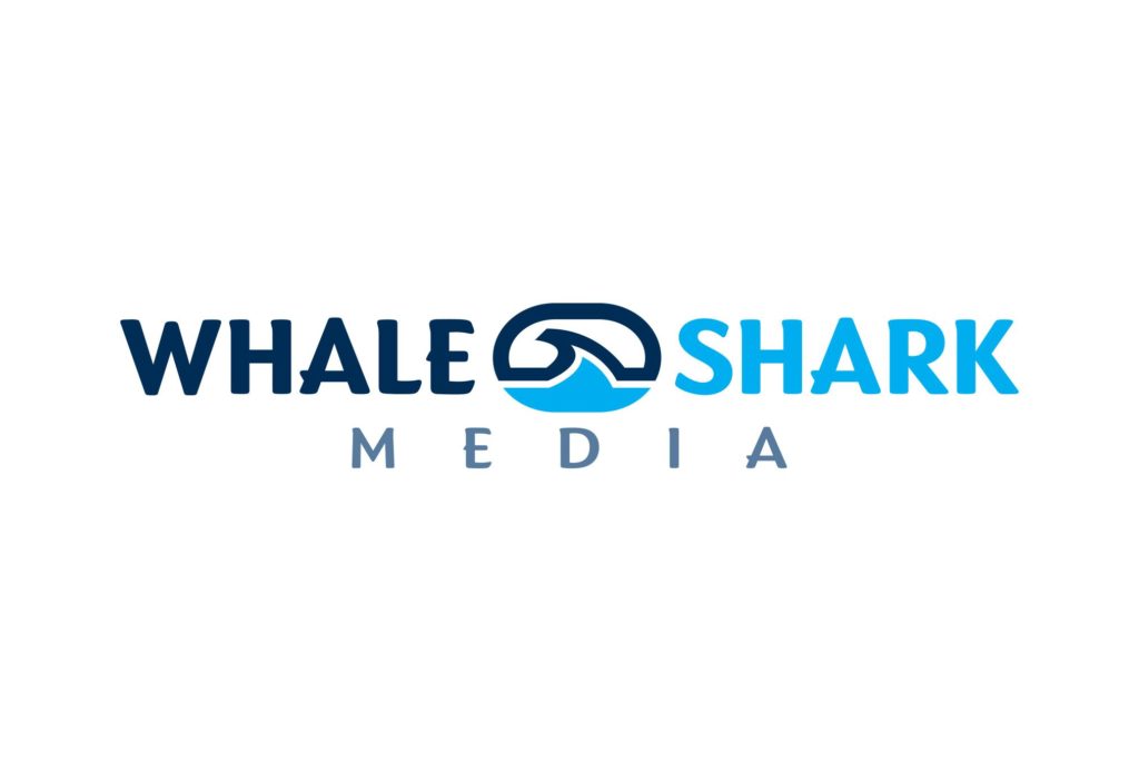 whale shark media logo design by left hand design in austin texas beau morrow