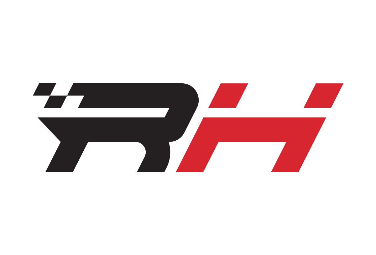 riley herbst nascar driver logo design by beau morrow for left hand design in austin texas