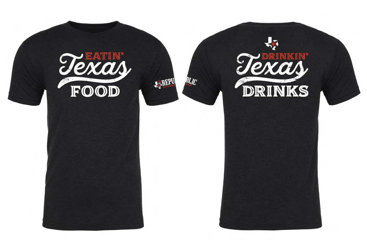 republic kitchen + bar shirt design by beau morrow for left hand design in austin texas