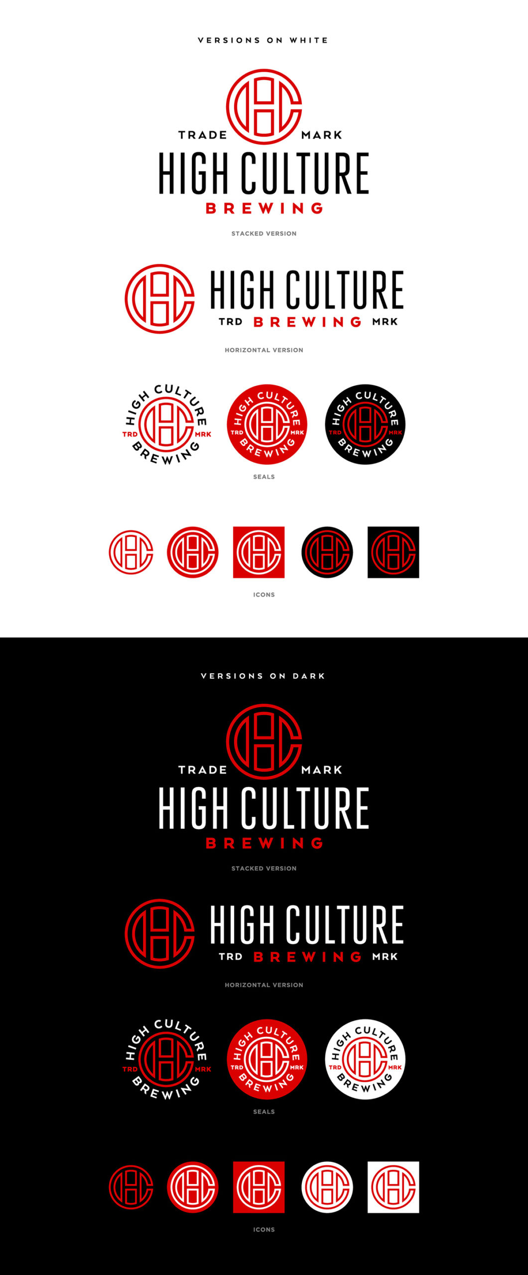 high culture brewing kombucha brand design by beau morrow for left hand design in austin texas